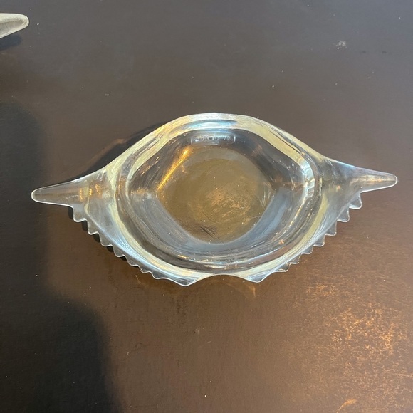 Vintage Glasbake Clear Glass Deviled Crab Baking Shell Dishes Set of 5 - Picture 3 of 12